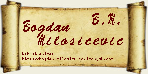 Bogdan Milošičević vizit kartica